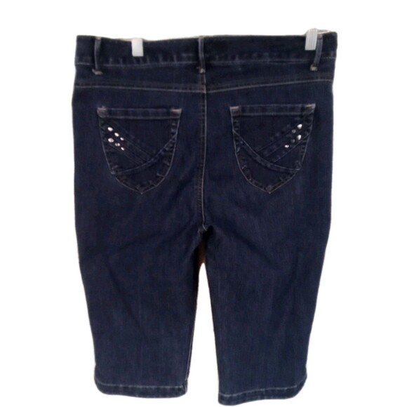 Women's‎ Nine West  Denim Long Shorts/Capris Size 8 Y2K Style - Picture 1 of 16
